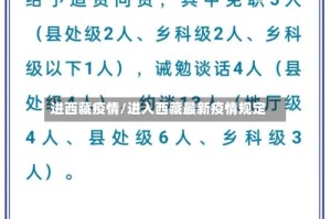进西藏疫情/进入西藏最新疫情规定