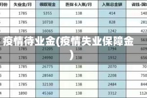 疫情待业金(疫情失业保障金)