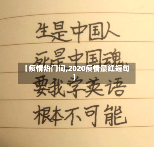 【疫情热门词,2020疫情最红短句】-第1张图片
