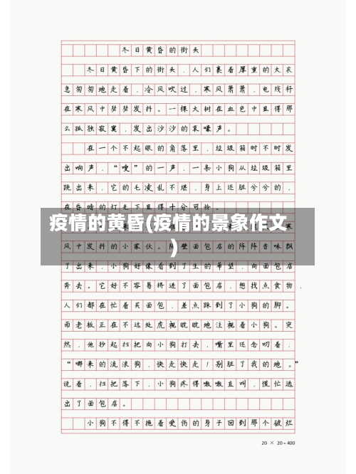疫情的黄昏(疫情的景象作文)-第1张图片